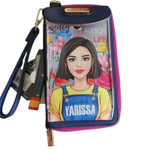 Nicole Lee Multicolor Illustrated Wristlet